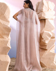Silver Organza Cape Set