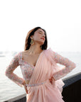 Tiffany Peach Saree