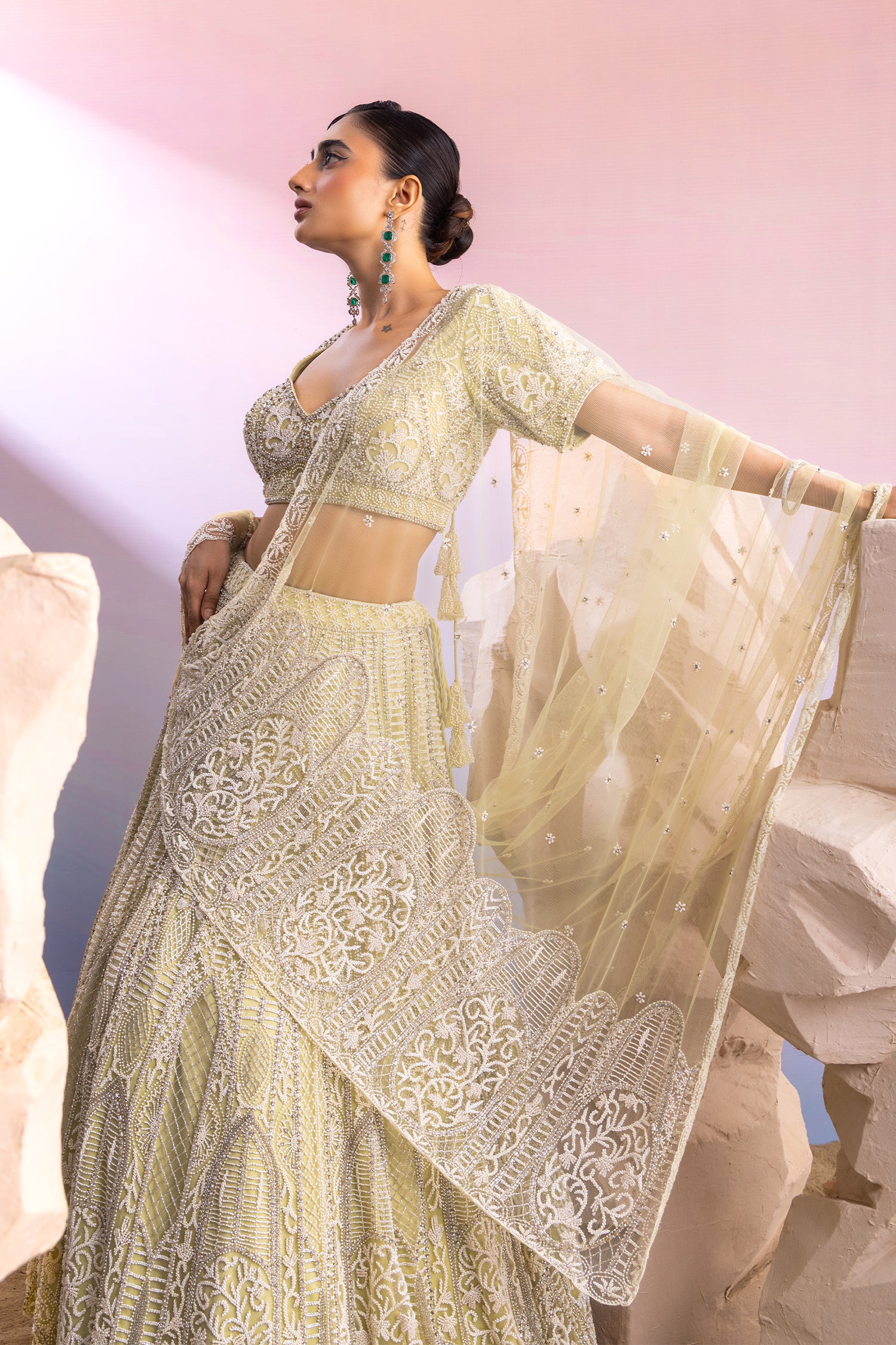 Sea Green Bridal Lehenga