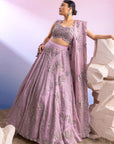 Lavender 3D Lehenga
