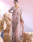 Pink Organza Saree