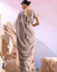 Silver Organza Saree