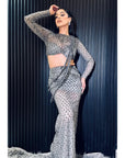 Grey Fishcut Lehenga Set