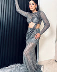 Grey Fishcut Lehenga Set