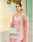 Pink Sharara Suit Pearl Embellished