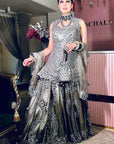 Heavy Mirror Embroidered Sharara Set