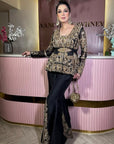 Black Hand Embroidered Short Anarkali