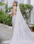 Ivory Pearl Fish Cut Lehenga