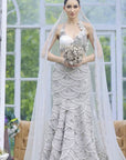 Ivory Fish Cut Lehenga