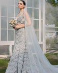 Ivory Fish Cut Lehenga