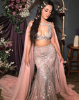 Pink Fish Cut Lehenga