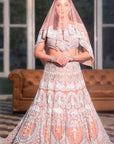 Candle Light Pastel Peach Lehenga Set