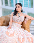 Candle Light Pastel Peach Lehenga Set