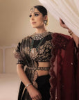 Royal Black Brocade Silk Saree