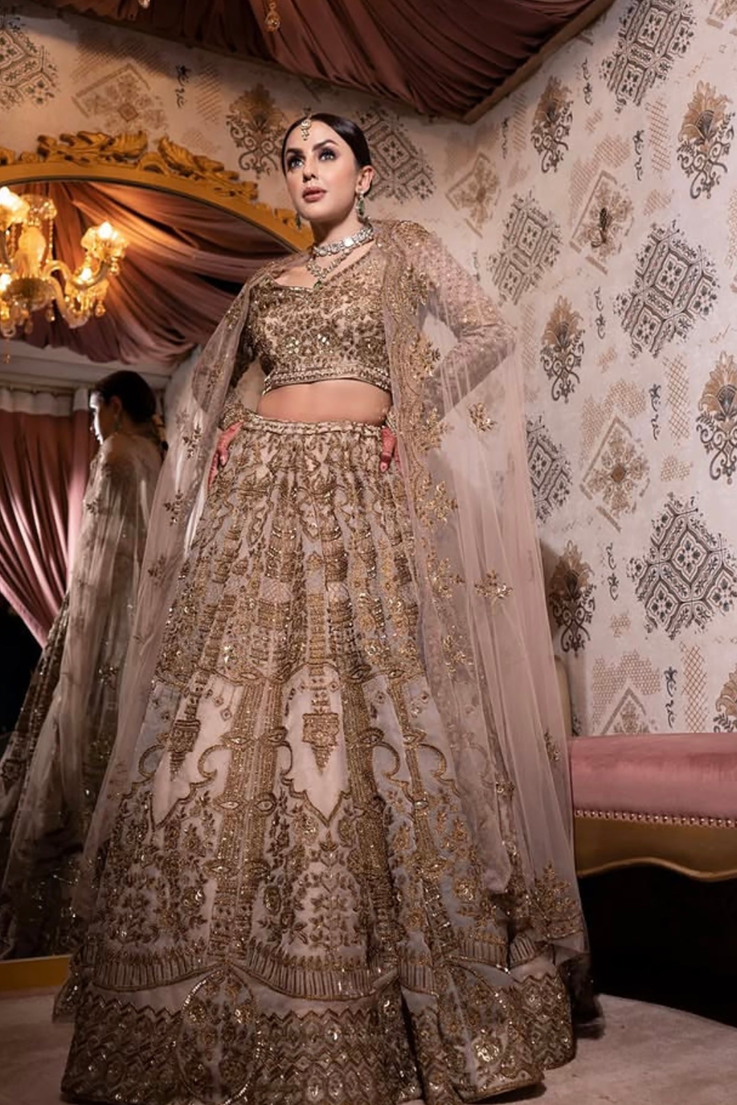 Rosy Brown Color Lehenga