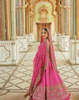 Blush Color Embroidered Lehenga Set