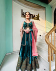 Bottle Green Sharara Set