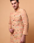Kantha Men bandgla Jacket - Beige Gold