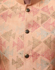 Kantha Men bandgla Jacket - Beige Gold