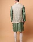 Muqaish Work Men Kurta Set - Green