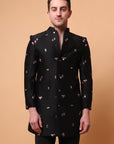 Muqaish Work Men Jacket - Black