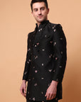 Muqaish Work Men Jacket - Black
