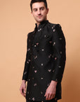 Muqaish Work Men Jacket - Black