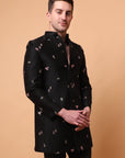 Muqaish Work Men Jacket - Black