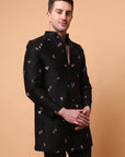 Muqaish Work Men Jacket - Black