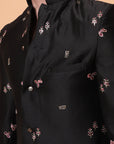 Muqaish Work Men Jacket - Black