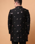 Muqaish Work Men Jacket - Black