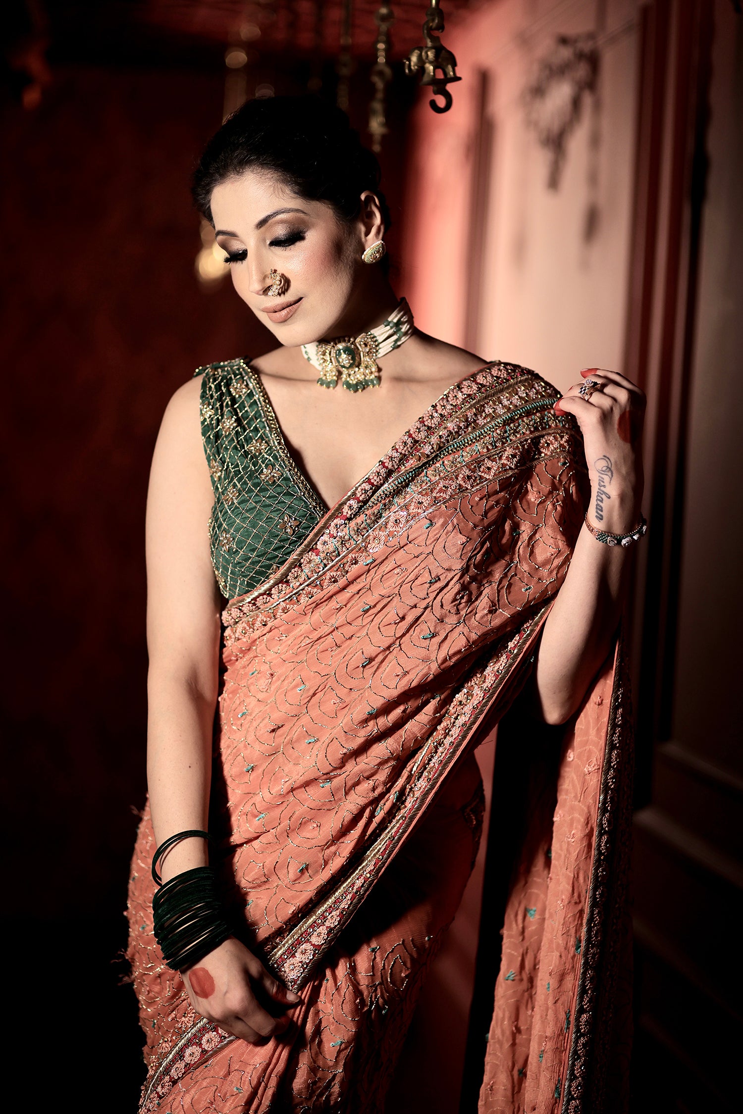 Cantaloupe Saree