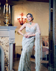 The Adorn Grey Drap Saree