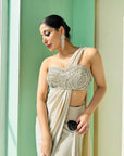 Pearl White Color Saree