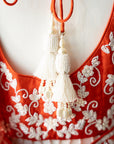 Orange Leheriya Print Saree With Blouse