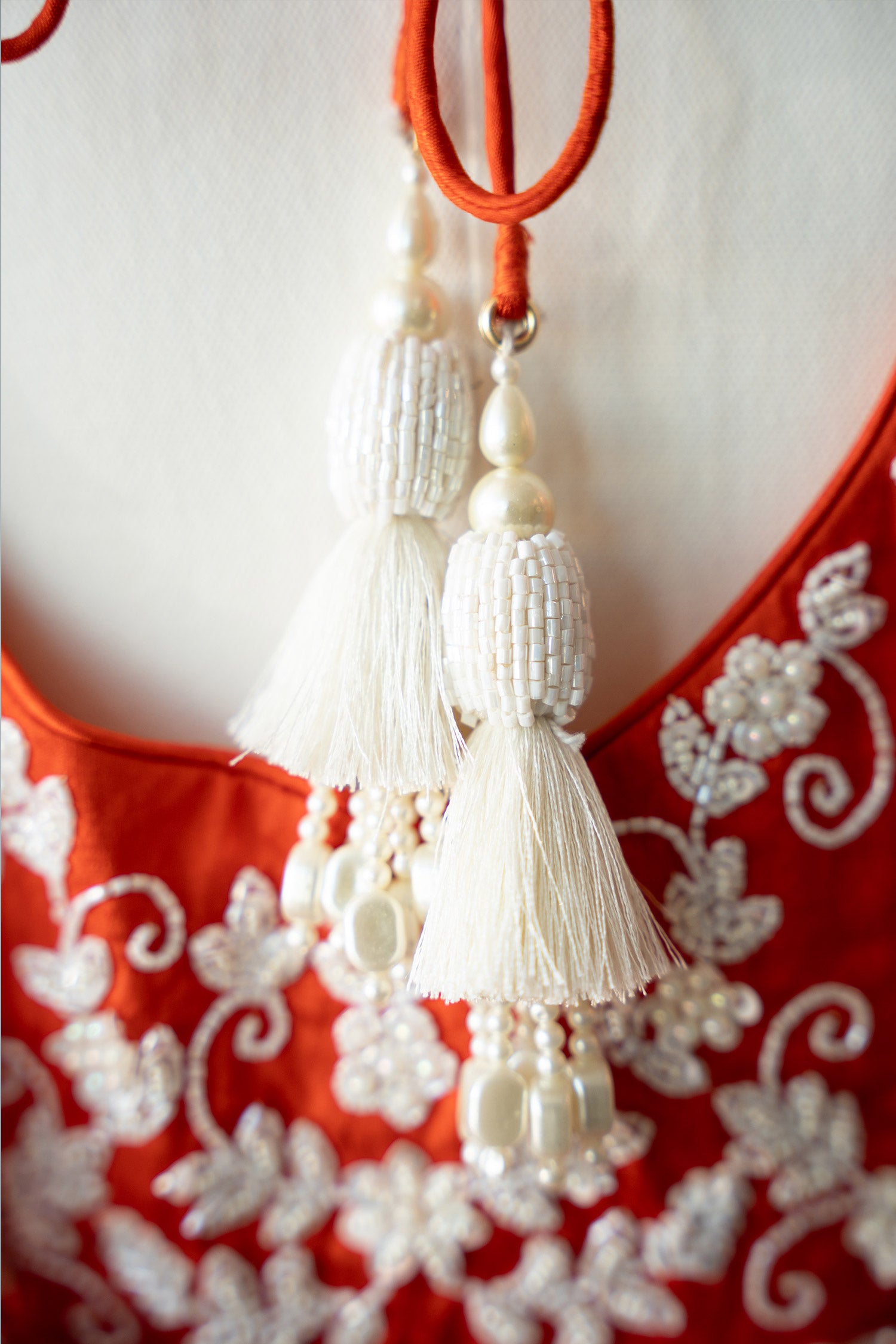 Orange Leheriya Print Saree With Blouse