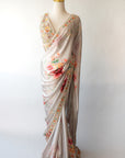 Silken Elegance In Silver Grey