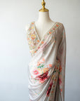 Silken Elegance In Silver Grey