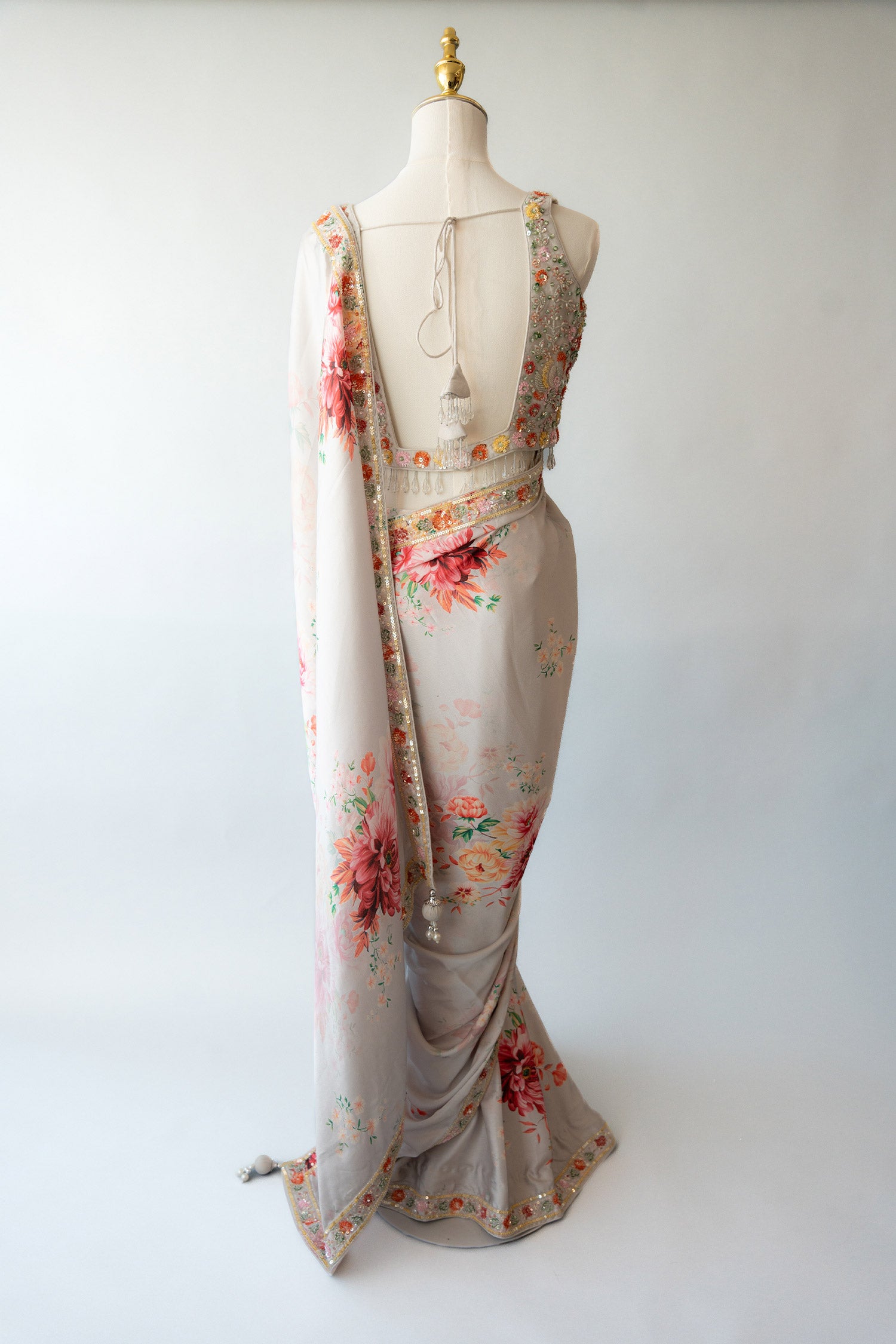 Silken Elegance In Silver Grey