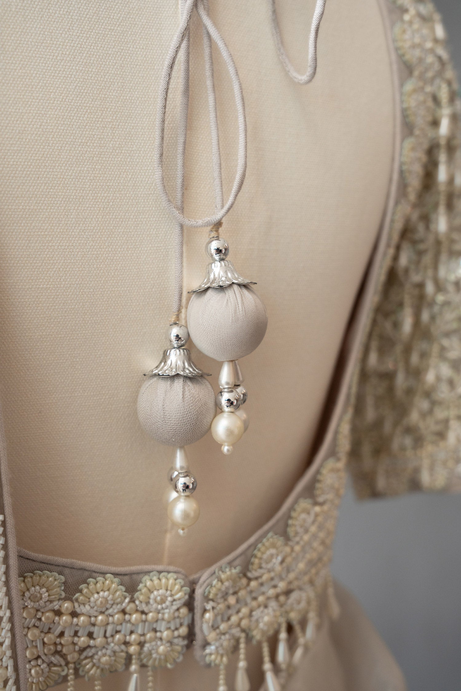 Elegant Light Grey Organza Saree With Ornate Blouse