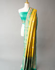 Handwoven Green Silk Sari With Unstitched Blouse