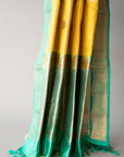 Handwoven Green Silk Sari With Unstitched Blouse