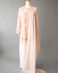 Opulent Peach Pearl-Embellished Suit Set
