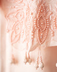 Opulent Peach Pearl-Embellished Suit Set