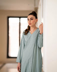 Ice- Blue Kurta with Pants (Set of 2)