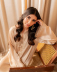 Muted gold Kurta with Pants (Set of 2)