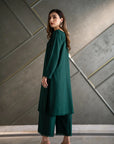 Emrald Green Kurta with Pants (Set of 2)