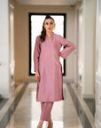 Mauve Kurta with Pants (Set of 2)