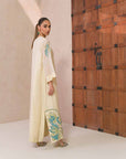 Khushboo & Pankaj Women Offwhite Embroidered Kaftaan Kurta