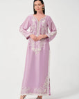 Khushboo & Pankaj Lavender Women Embroidered Kurta Set